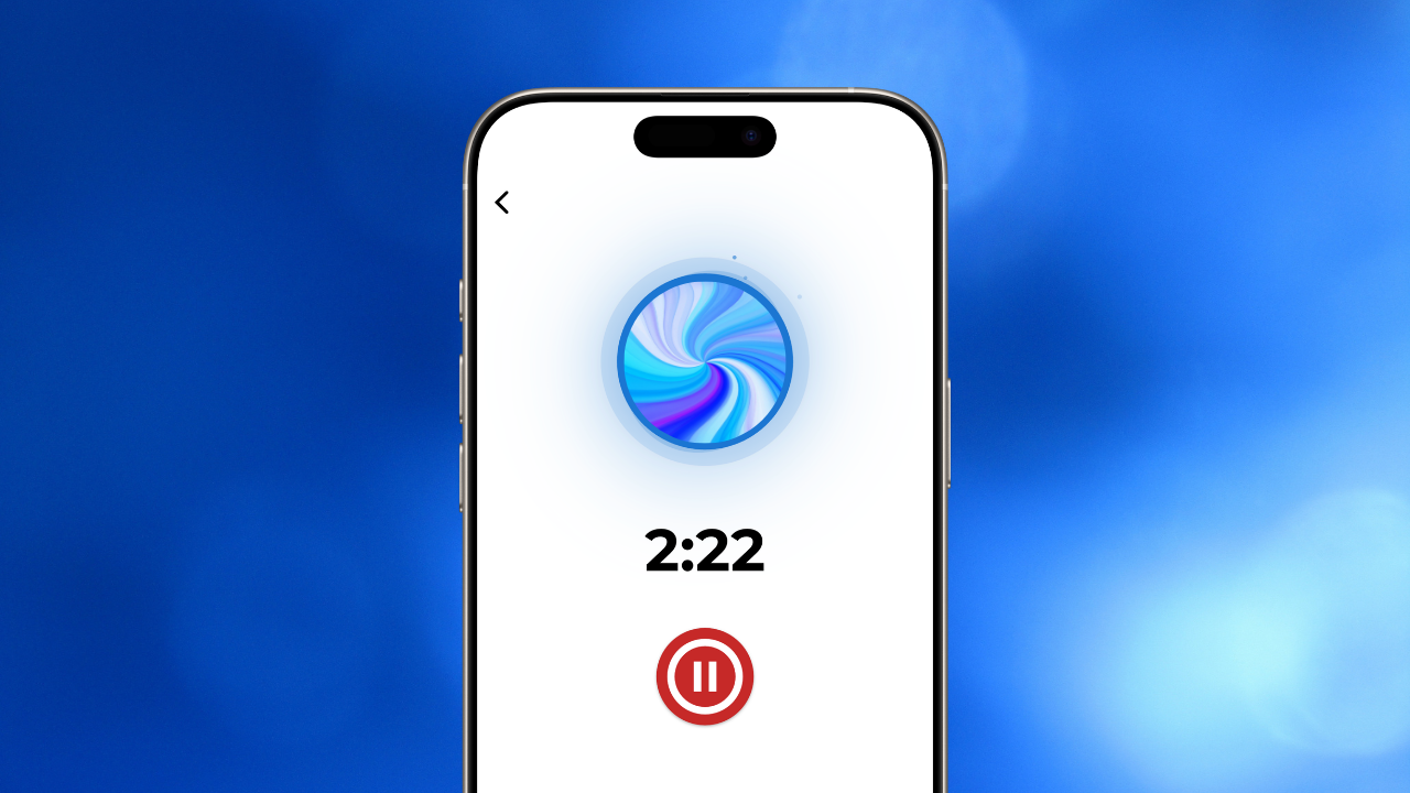 Roads Audio app recording screen with large, clear buttons and minimal interface elements