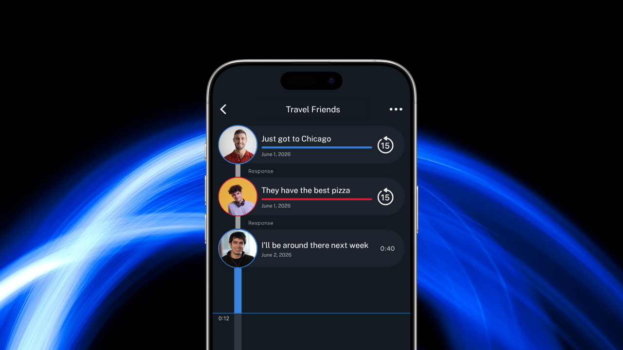 Smartphone displaying a dark interface in a dimly lit room